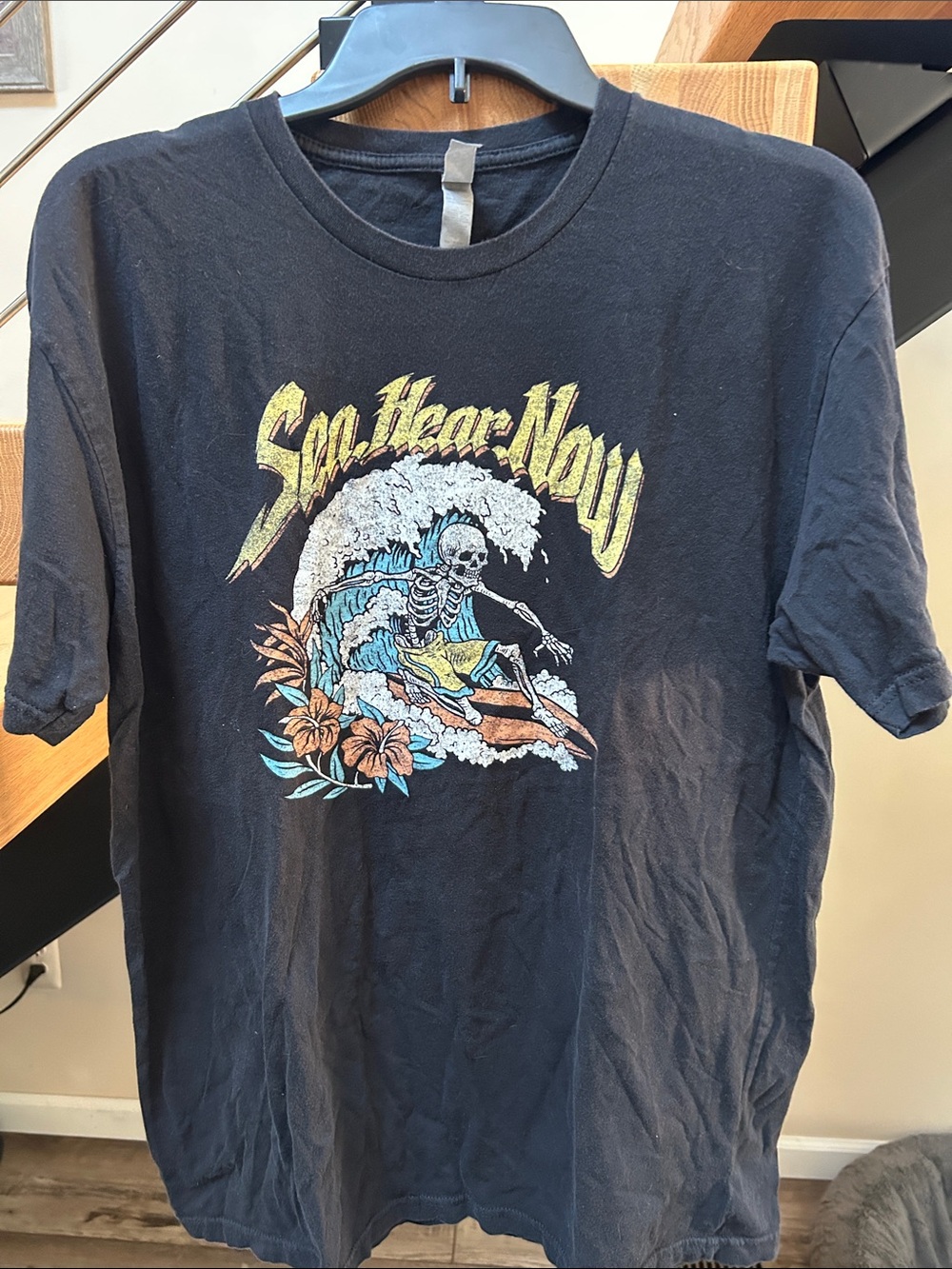 Sea hear now concert Black Short Sleeve Graphic Tee